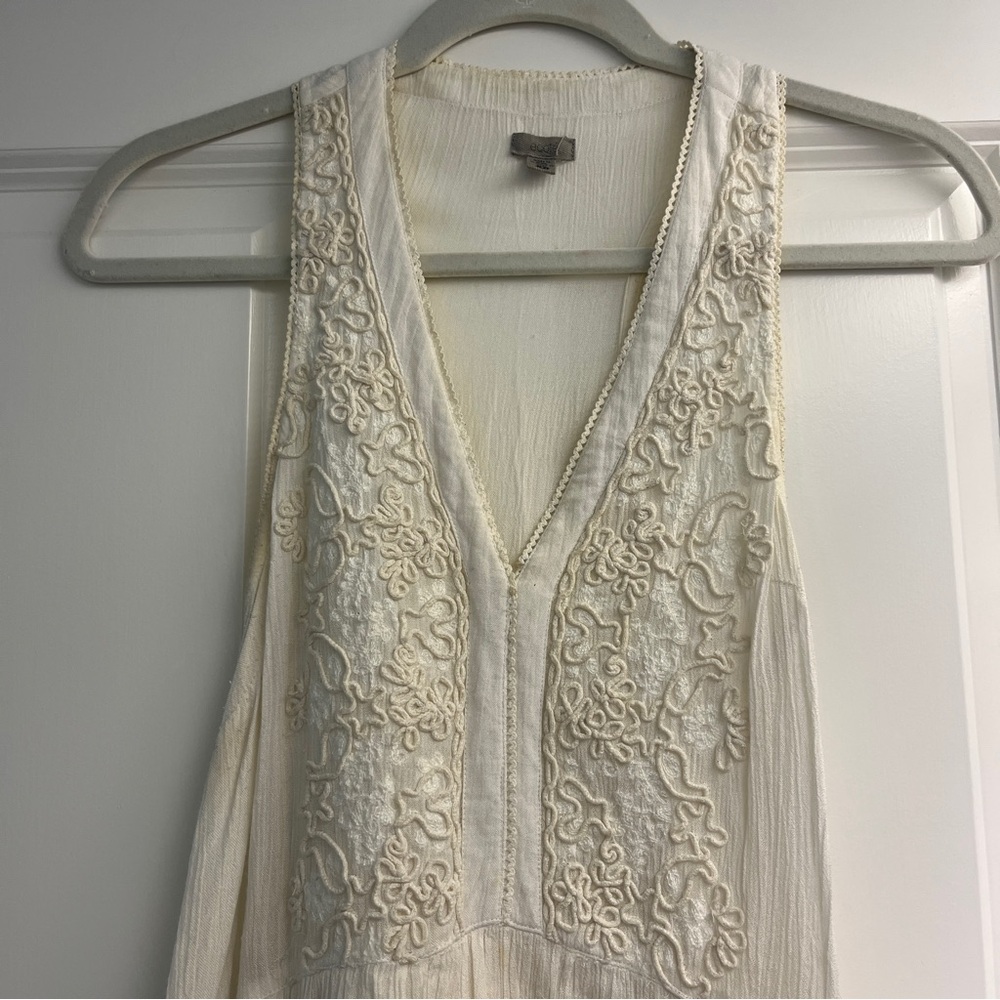 Ecote Cream Embroidered Dress Size XS women’s sundress